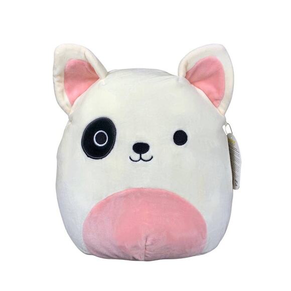 Squishmallows Charlie Bull Terrier Dog 8" Plush Black Eye White Pup Soft Puppy - Picture 1 of 16